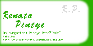 renato pintye business card